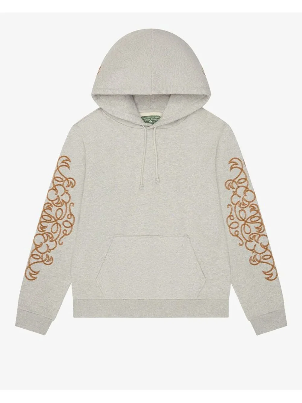 NWT $295 Denim Tears Western Embroidered Hoodie Grey Size Medium